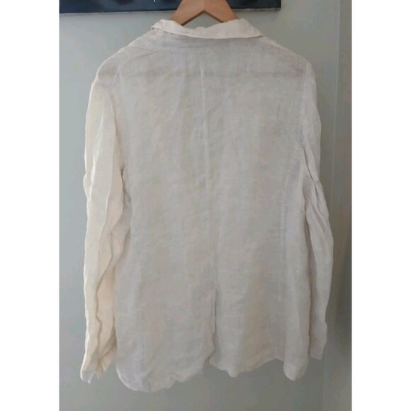 Eileen Fisher 100% Linen Blazer Jacket - Picture 9 of 10